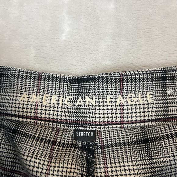 American Eagle Pants Womens 10 Houndstooth Plaid Super High Rise Skinny Trouser - Picture 7 of 12